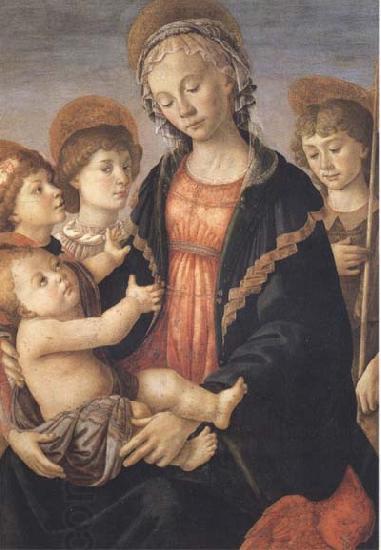 Sandro Botticelli Madonna and Child with St John and two Saints oil painting picture